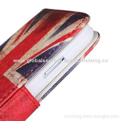 New 2-in-1 PU Leather Phone Case for Samsung Galaxy S4, with US Flag Image and Stand Function